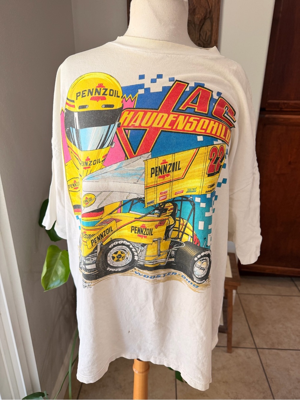 Vintage Jac Haudenschild Pennzoil World of Outlaws 1994 Tee